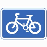 Route recommended for pedal cycles road sign